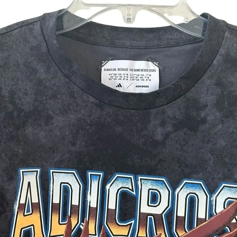 Adidas Adicross Oversized Golf Eagle Tee Shirt Black Gray Small Men’s ⛳️